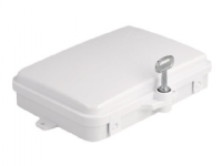 Delock - Fiberoptikdistribueringsbox - IP65, waterproof, lockable - väggmontering - inomhus, utomhus - vit - 6 portar