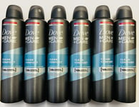 6 x Dove Men+Care 48H Anti-Perspirant Deodorant Clean Comfort 250ml