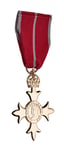 Full Size Replica OBE Medal. Military Award/Ribbon. Order of the British Empire. Reproduction/Copy 24ct Gold