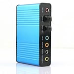 Carte son bleue 6 canaux 2014 pour ordinateur portable, 1 pièce, carte son externe pour musique, 5.1 Nipseyteko