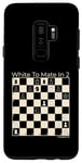 Coque pour Galaxy S9+ White To Mate In 2 Find Checkmate Puzzle #19 Échecs