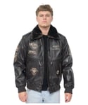 Infinity Leather Mens US Air Force Bomber Jacket-Wellington - Brown - Size 4XL