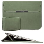 TOWOOZ Macbook Pro 13 Inch Seeve, Macbook Air 2018 sleeve Compatible with Macbook Pro 13-14 Inch/13-13.3 Inch MacBook Air/Dell XPS 13/Surface Pro X, 13.3 Laptop Sleeve with Storage Pouch(Matcha Green)