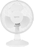 Igenix - 9 Inch Desk Fan, Mesh, Quiet Operation, Oscillating, 30W, White