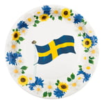 Papperstallrikar Svenska Blommor 8-pack