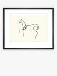 Pablo Picasso - 'Cheval' Horse Sketch Framed Print, 37 x 47cm, Black/White