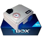 Minuterie/programmateur Tempobox 4 x 600 W + Prise de Chauffage (pour Salle de Culture, Connexion de 4 Spots d'éclairage, Prise spéciale pour Chauffage) pour Prise conventionnelle