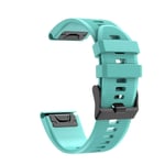 Eariy silicone quick-release wristband, compatible with Garmin Fenix 6X / Fenix 6X Pro, wear resistance and deformation resistance, suitable for all occasions., Mint Green