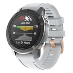 Garmin Fenix 7S / 6S Pro / 5S Plus Klockarmband i Silikon - Vit