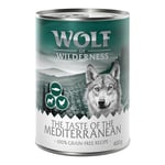6 x 400 g Wolf of Wilderness till sparpris! - The Taste of the Mediterranean - Lamb, Chicken, Trout