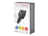 SAVIO TR-12 - Bluetooth hands-free car kit / FM transmitter / charger för mobiltelefon - svart