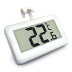 Ouken Refrigerator Thermometer,Mini LCD Digital Waterproof Fridge Freezer Thermometer, Portable Frost Alarm Temperature Monitor (White)