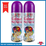 Party Purple Hair Colour Spray Temporary Hair spray Wash Out Hair Colours 2 pack