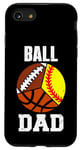 iPhone SE (2020) / 7 / 8 Ball Dad Funny Softball Football Basketball Dad Case