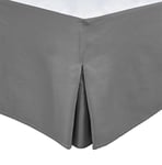 Tour DE LIT Cache SOMMIER 180 X 200 CM + 30 CM Gris Anthracite