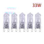 5st G9 220V LED-lampa 18W 28W 33W 35W halogenlampa Super ljusstark 33W