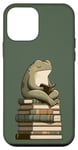 Coque pour iPhone 12 mini Illustration de grenouille livresque - Délices du lecteur serein