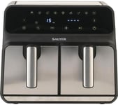 SALTER 5196 7.4L Dual Air Fryer Pro - Black & Stainless Steel, Stainless Steel