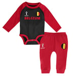 Official FIFA World Cup 2022 Long Sleeve Baby Grow & Pants Set, Baby's, Belgium, 18 Months