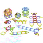 Magnetic Polydron Klassuppsättning, transparenta färger, 128 delar/ 1 set