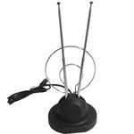Nicoone Indoor TV Antenna Indoor, 30 miles Digital Ready Rabbit Ears TV Aerial Antenna HDTV VHF UHF Signal W/Coaxial Cable