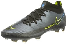 NIKE Unisex Phantom GT Elite DF FG Soccer Shoe, Black Cyber Lt Photo Blue, 5.5 UK