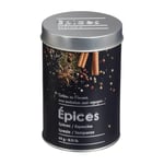 Boite alimentaire - Relief II - épices - 6.6 x 10 cm - Fer et étain - Noir