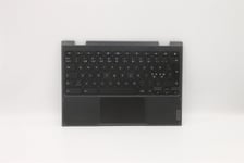 Lenovo Chromebook 300e 2nd Keyboard Palmrest Top Cover Nordic Black 5CB0T79495