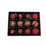 Julgranskulor 12 pack 6cm Röda Röd