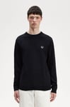 Fred Perry Mens Graphic Laurel Wreath Knit Jumper - Black / XXL