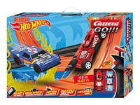 Carrera GO!!! Hot Wheels Race Track with Slot Cars for adults & kids I 6 years and onwards I 4.9m length I trace tracks with licensed Slotcars I up to 2 players I UK Plugin Edition