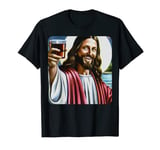 Great Jesus with whiskey, whiskey, single malt T-Shirt
