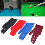 Professional 3 Finger Nylon Billiard Gloves Pool Cue Shooters Sn Red