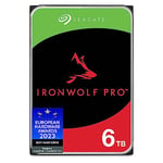 Seagate IronWolf Pro, 6 TB, Enterprise Internal NAS HDD –CMR 3.5 Inch, SATA 6 Gb/s, 7,200 RPM