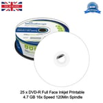 Mediarange Branded Blank LOGO DVD-R 4.7 GB 16x Speed 120Min Cake Tub x 25 Discs