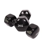 HNDZ Lady Dumbbell Hand Weights–Vinyl Coated Dumbbells For Women And Men–Small Hand Held Weights–Sold In Pairs Or As A Full Set,Convenient and healthy (Color : Black)