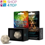 D20 Level Counter Beige Black Role Play All Dice Tell A Story 30MM Dice New