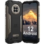 DOOGEE Telephone Portable Incassable, S96GT Smartphone Incassable,6.22" HD+, Android 12, Helio G95,8Go/256Go,48MP Caméra Principale+ 32MP Caméra Frontale, 6350mAh, GPS/NFC/Face ID- Noir