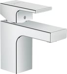 hansgrohe Vernis Shape Basin Mixer Tap 70 with metal pop-up waste set, chrome, 71566000