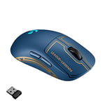 Logitech G PRO Wireless Gaming Mouse - LIGHTSPEED, HERO 25K Sensor, 25,600 DPI, RGB, 4 - 8 Programmable Buttons, Ambidextrous, Official League of Legends Edition - Blue