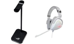 ASUS ROG Delta White RGB Gaming Headset with Hi-Res ESS, Quad-DAC and ROG Headset Stand