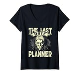 Womens The last Date Planner Coroner V-Neck T-Shirt