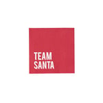 Talking Tables Christmas Paper Napkins Team Santa Cocktail Beverage 20 Pack, Red Xmas Dinner Lunch Party, Noël