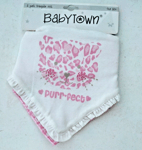 Baby New Born Girl Infant 2 Pack Bandana Bibs Triangular Purr-Fect Lined