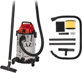 Einhell TC-VC 1930 S wet and dry vacuum cleaner (1,500 W, 30 l rust-proof stain