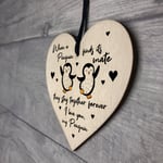 Love Gift For Husband Wife Girlfriend Boyfriend Wood Heart Valentines Gift