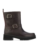 Timberland Womenss Carnaby Cool Biker Boots in Dark Brown Leather (archived) - Size UK 3.5