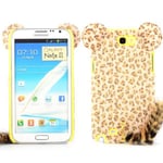 Samsung Happy Leopard (gul) Galaxy Note 2 Skal