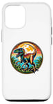 Coque pour iPhone 15 Pro Dino dinosaure vélociraptor rétro