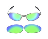 NEW POLARIZED CUSTOM GREEN LENS FOR OAKLEY A WIRE THICK SUNGLASSES